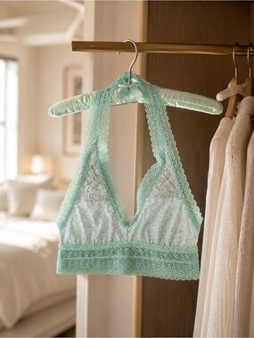 🧚‍♀️AERIE Mint Lace Bralette Medium